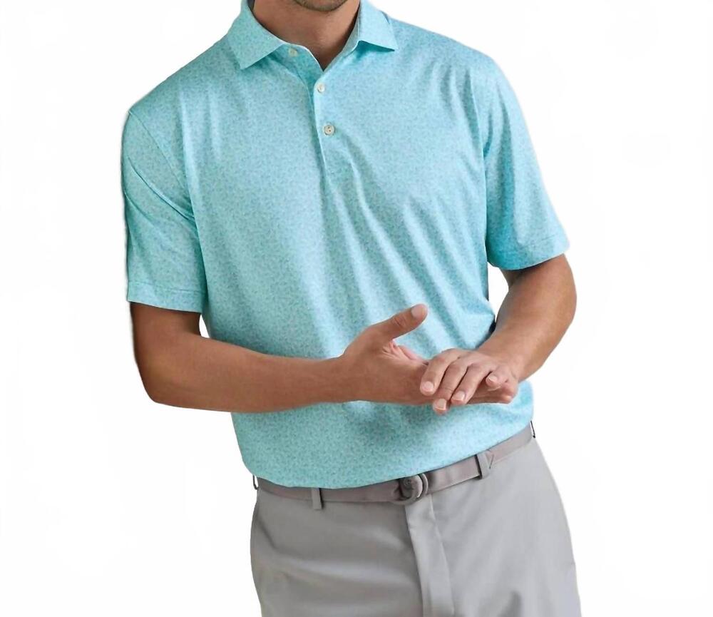 NEW PETER MILLAR jellyfish performance jersey polo in clearwater